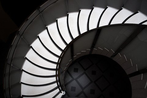 Spiral Steps staircase Architecture of the Victoria and Albert Museum in London England