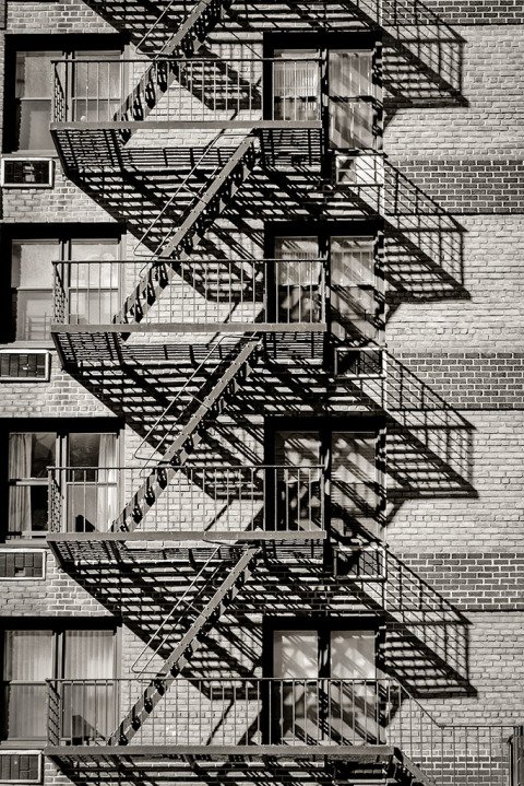 fire-secape-building-shadow-manhattan-NYC-New-York-City-black-and-white