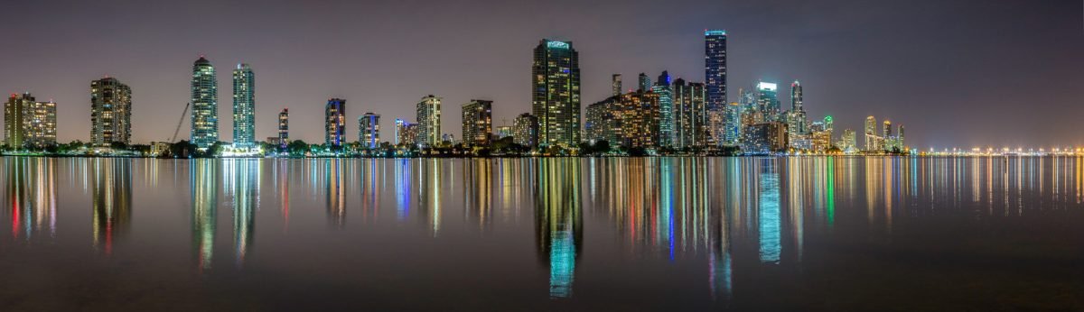 Miami-downtown-from-Key-Biscayne-Panorama