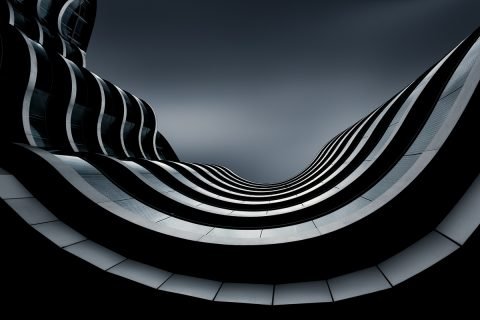 antonyz long exposure architecture curved modern office building London black and white