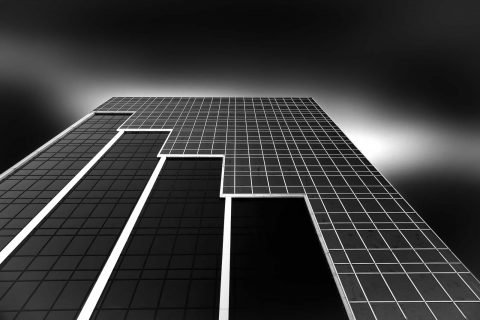 antonyz long exposure architecture modern glass office building miami black and white