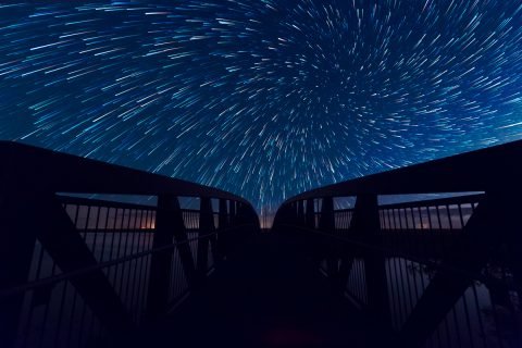 antonyz long exposure landscape stars milky way vortex effect bridge night sky